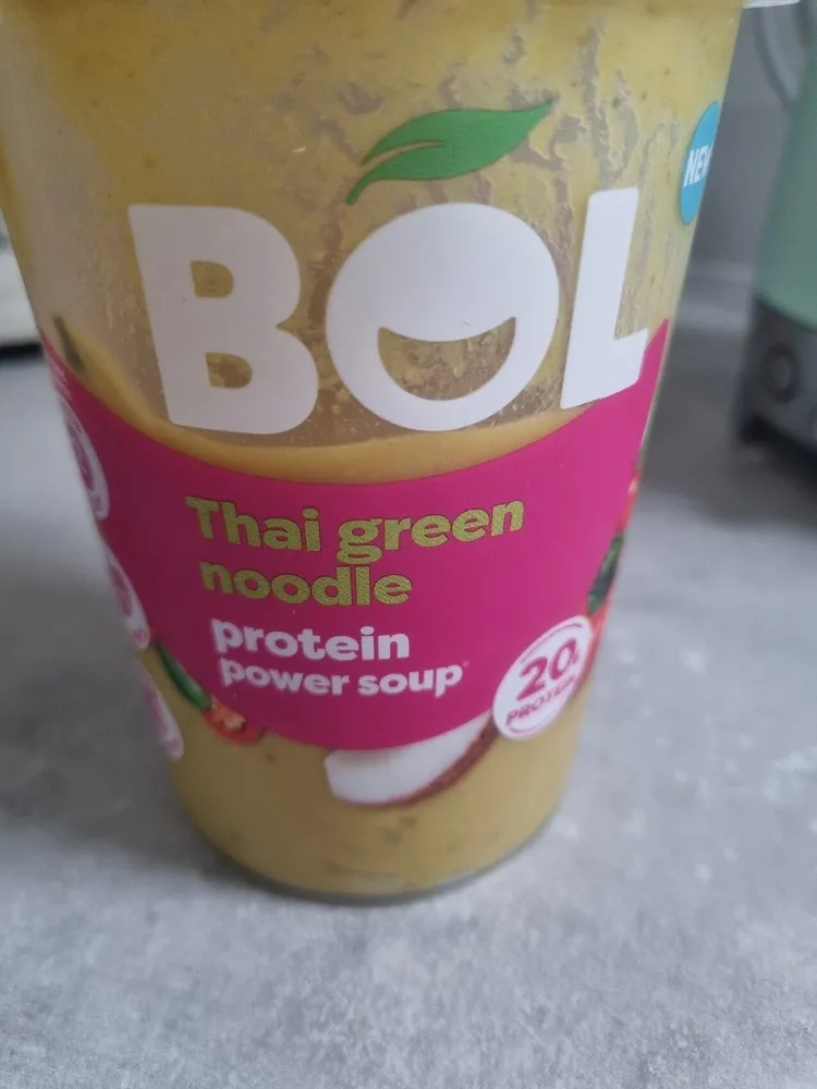 Thai green noodle power soup