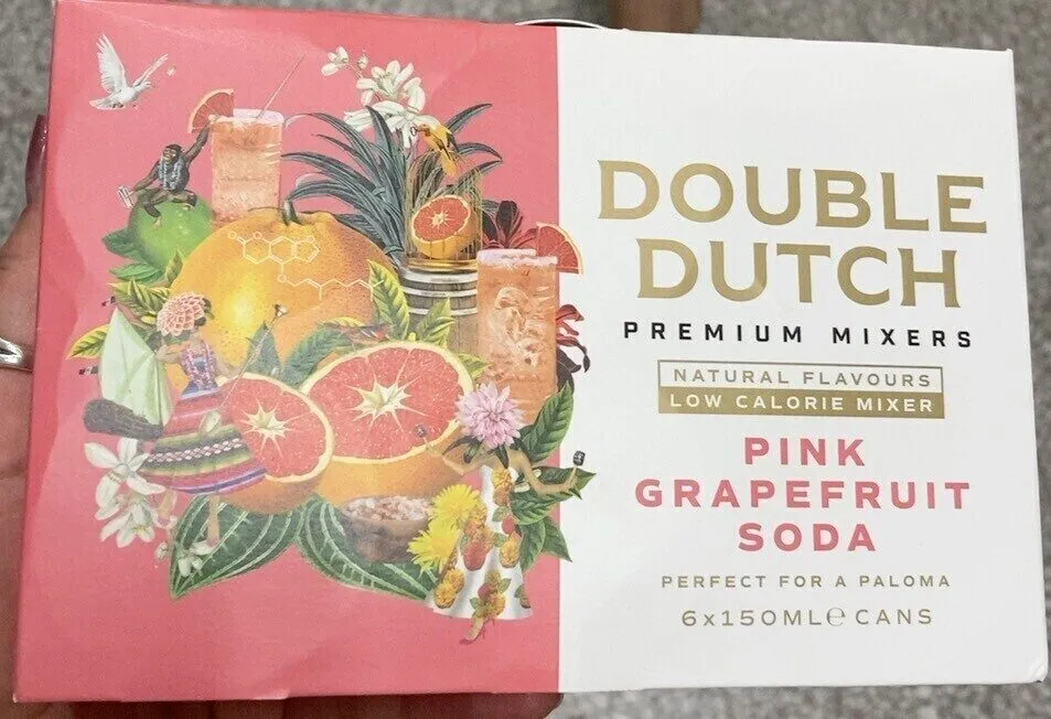Pink grapefruit soda