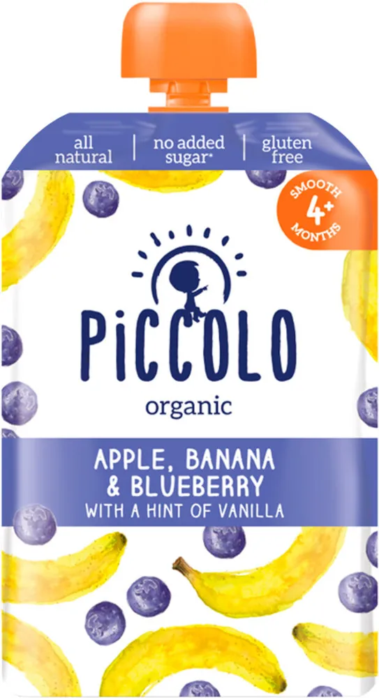 Piccolo Organic Apple, Banana & Blueberry 4 Months+