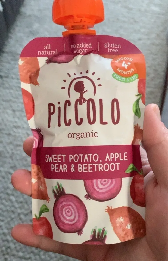 Sweet potato,apple,pear,beetroot
