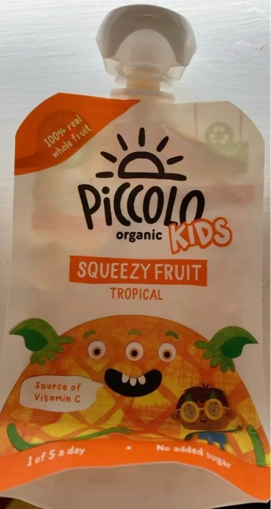 Organic Squeezy Fruit Tropical