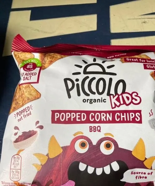 Popped corn chips