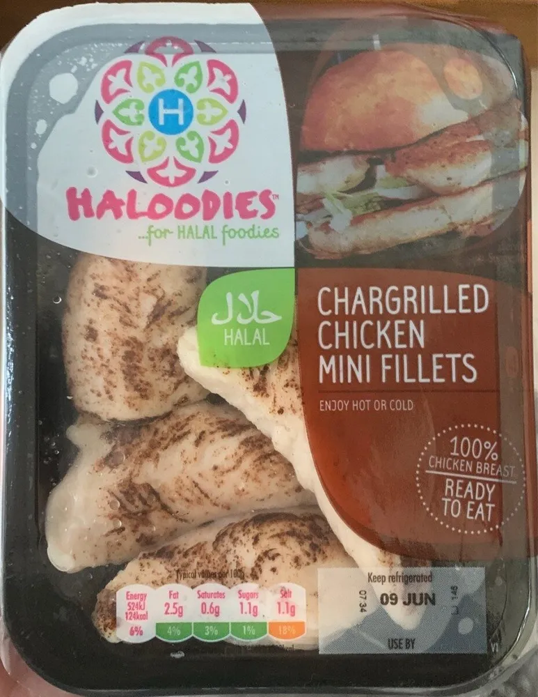 Chargrilled chicken mini fillets