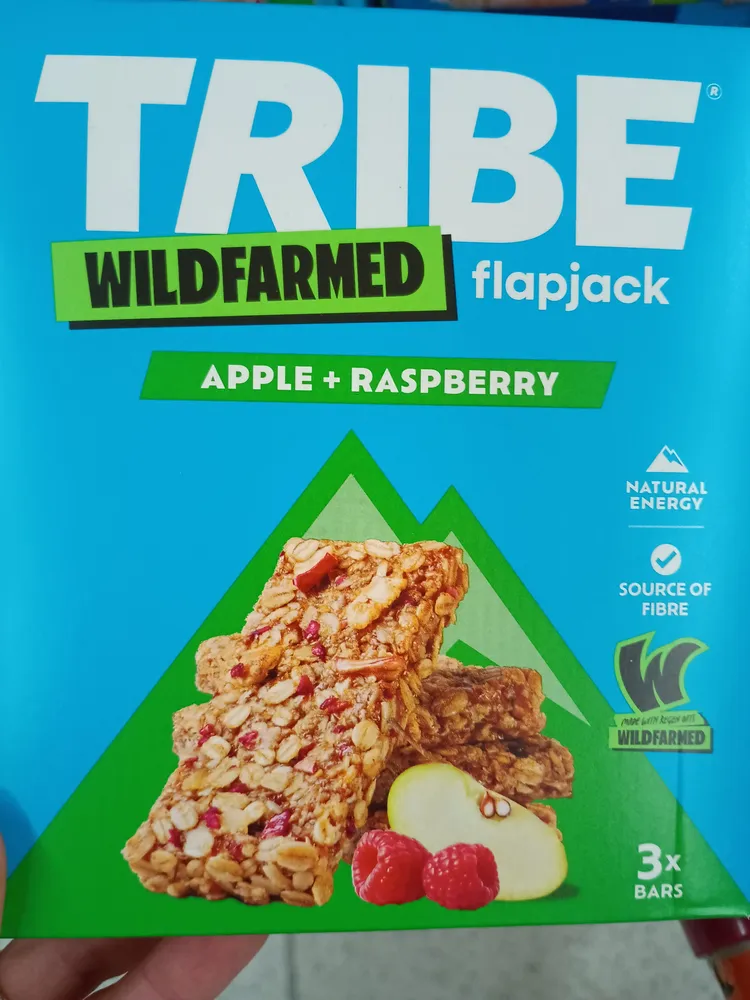 TRIBE WILDFARMED flapjack APPLE + RASPBERRY NATURA