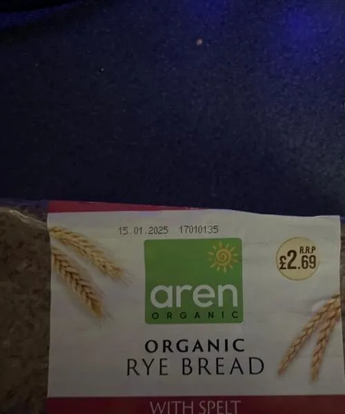 VEGAN 15.08.2026 07070138 R.R.P £2.69 aren ORGANIC