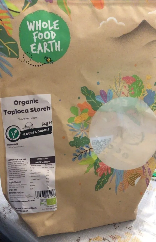 Organic tapioca starch