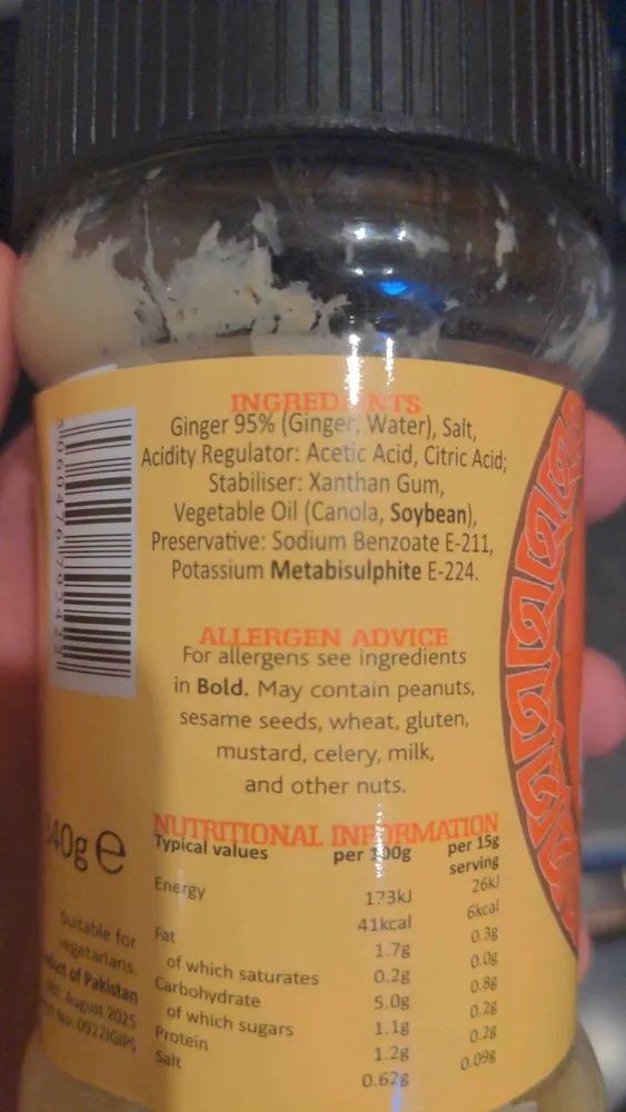 Ginger paste