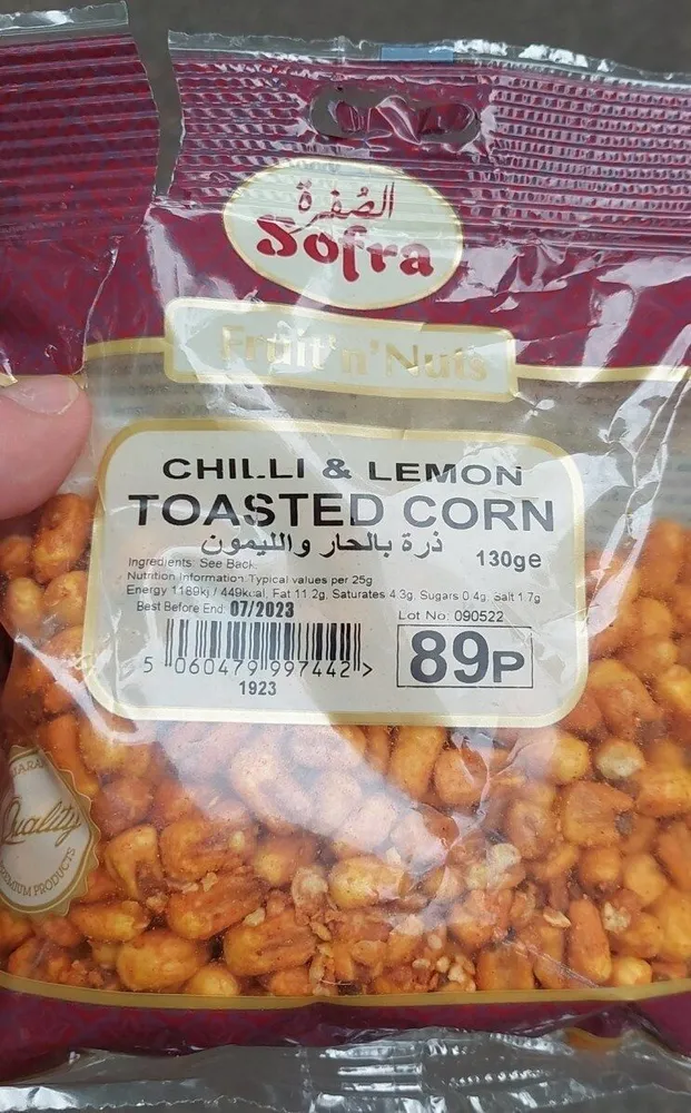 Chilli lemon toasted corn