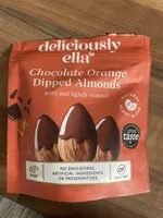 Chocolate dipped almonds, vegan chocolate orange