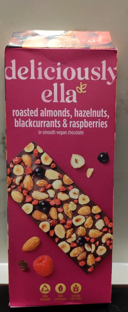 Roasted almonds, hazelnuts, blackcurrants & rasberries