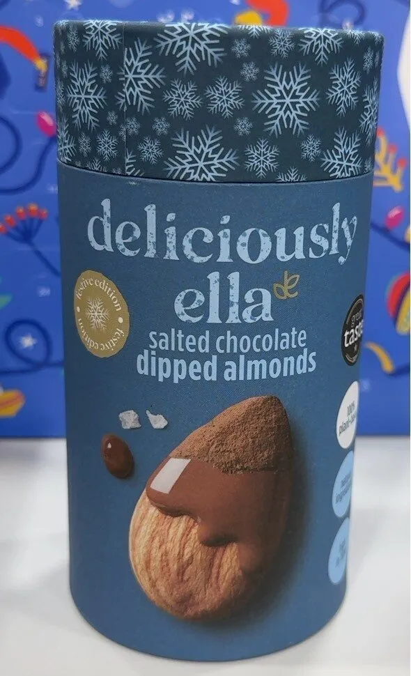 Salted chocolate dipped almonds