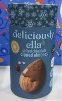 Salted chocolate dipped almonds