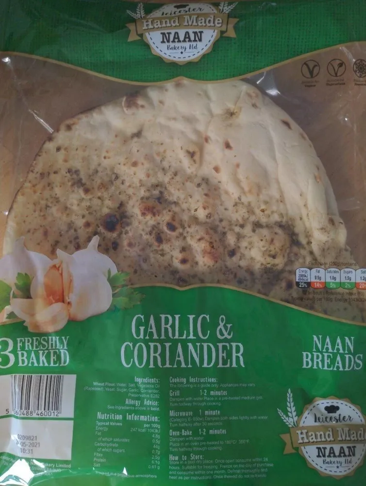 Garlic & Coriander Naan Bread