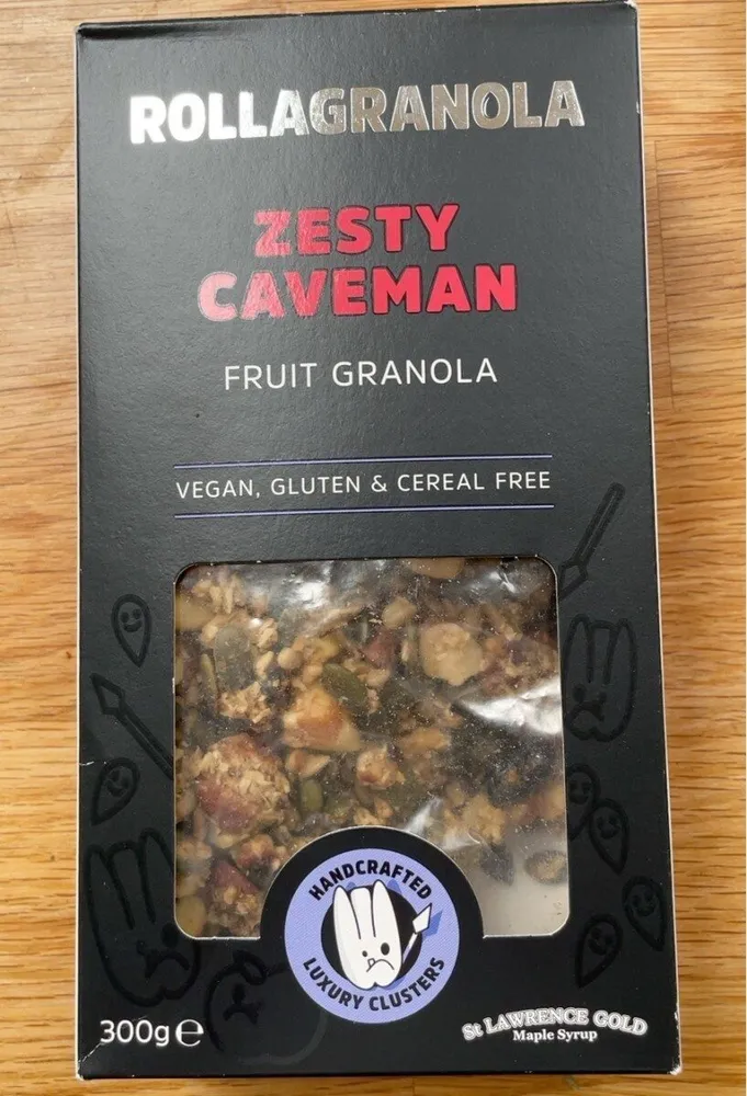 ZESTY CAVEMAN FRUIT GRANOLA