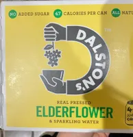Real pressed elderflower sparkling water