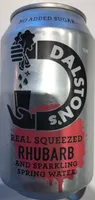 Real squeezed rhubarb and sparkling speing water