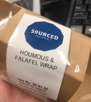 Houmous and falafel wrap