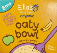 Organic oaty bowl with apple pieces