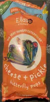 Cheese and pickle butterfly pops