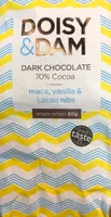 Dark Chocolate 70% Cocoa maca, vanilla & cacao nibs