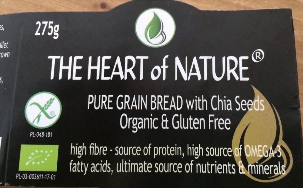 Pure grain bread with chia seeds