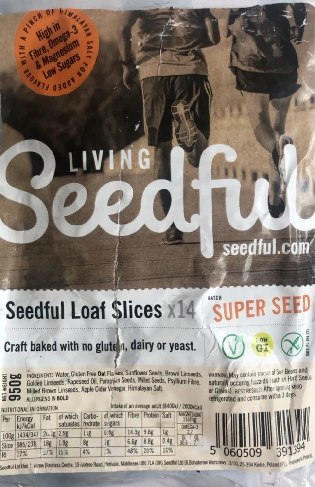 Seedful loaf slices