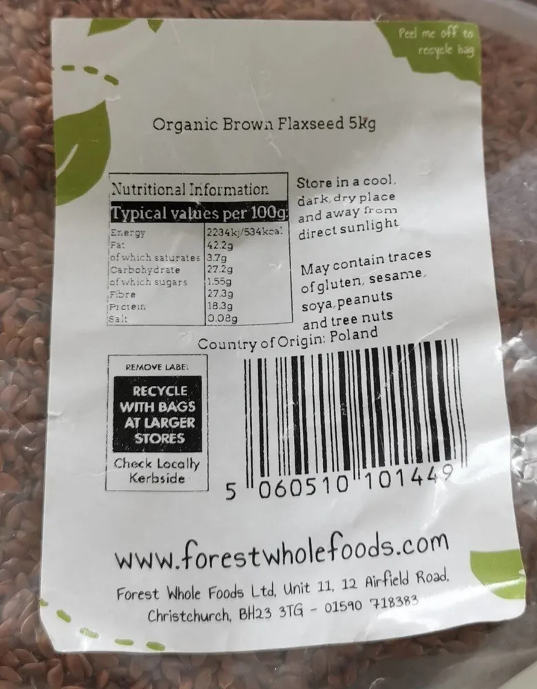 Organic brown Flaxseed