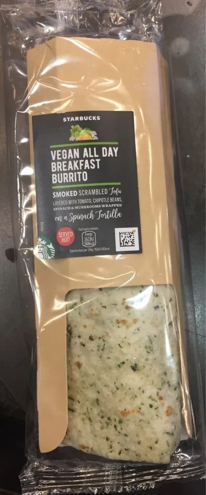 Vegan all day breakfast burrito