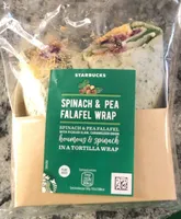 Spinach pea falafel wrap