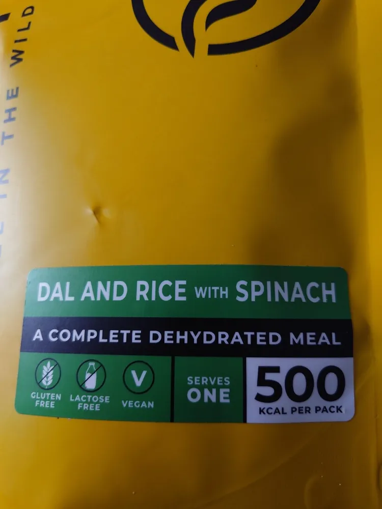 Dal and rice with spinach