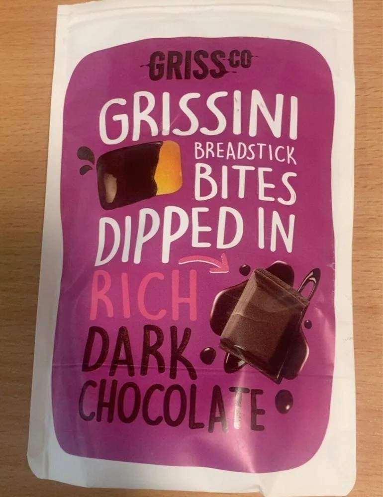 Grissini breadstick bites dipped in rich dark chocolate