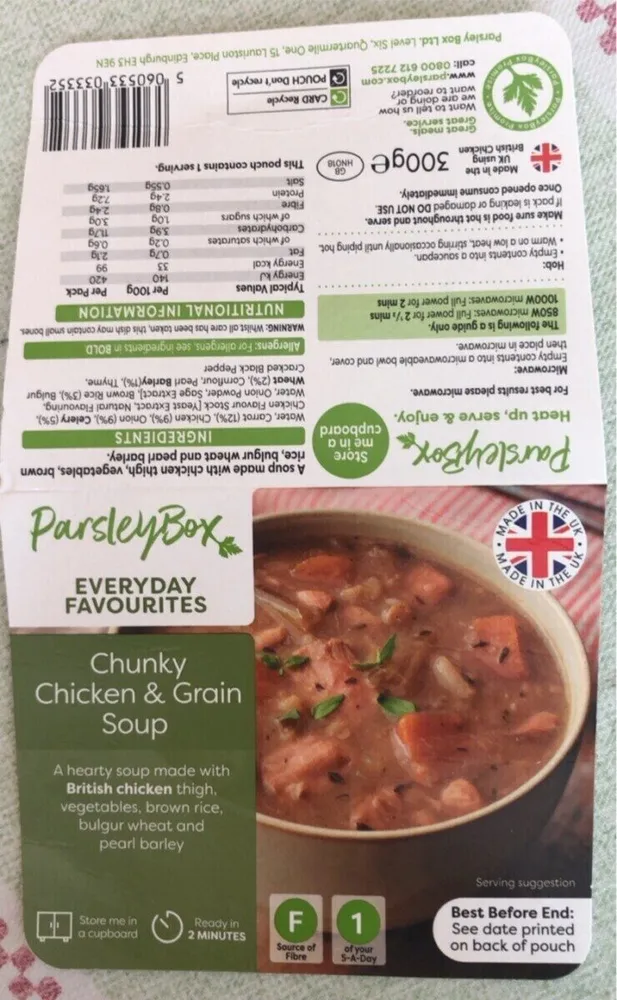 Chunky Chicken and Grain Soup