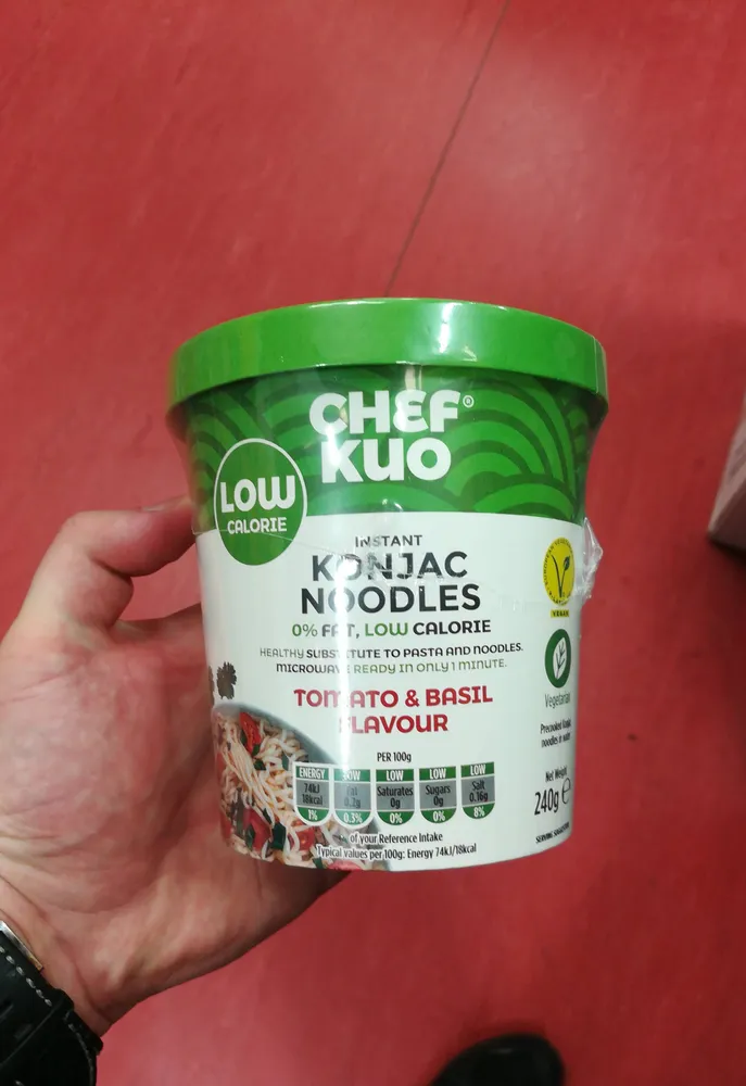 Chef kuo tomato and basil konjac noodles