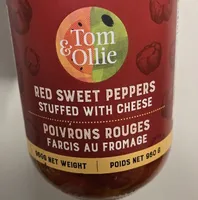 Red Sweet Peppers Stuffed With Cheese