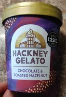 Chocolate and roasted hazelnut ice cream gelato