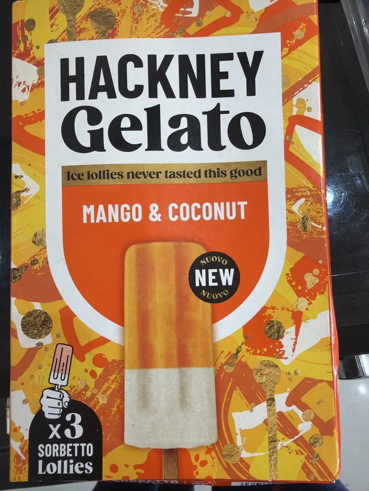 Hackney Gelato Mango & Coconut Sorbetto Lollies