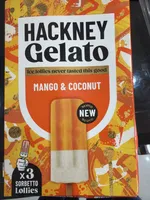 Hackney Gelato Mango & Coconut Sorbetto Lollies