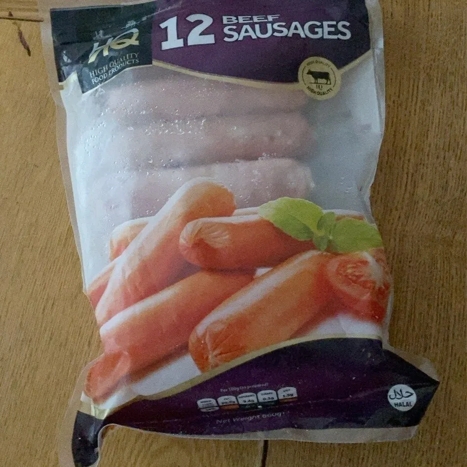 12 beef sausages
