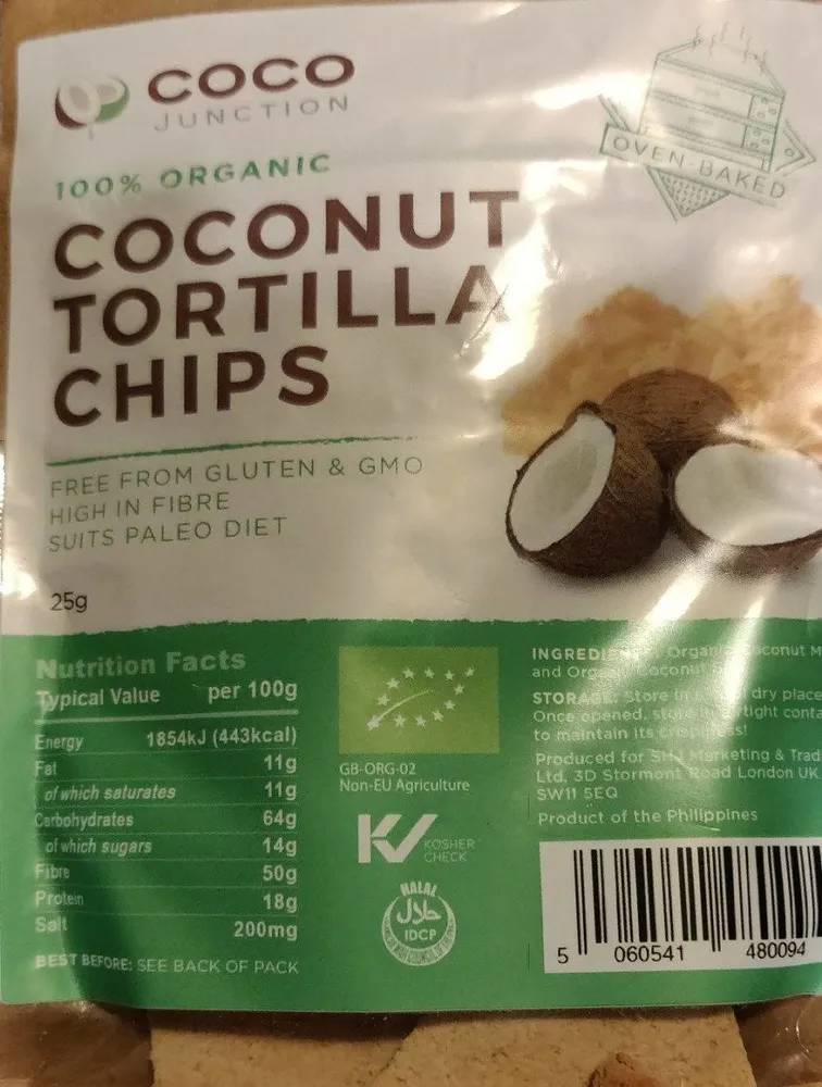 Coconut tortilla chips