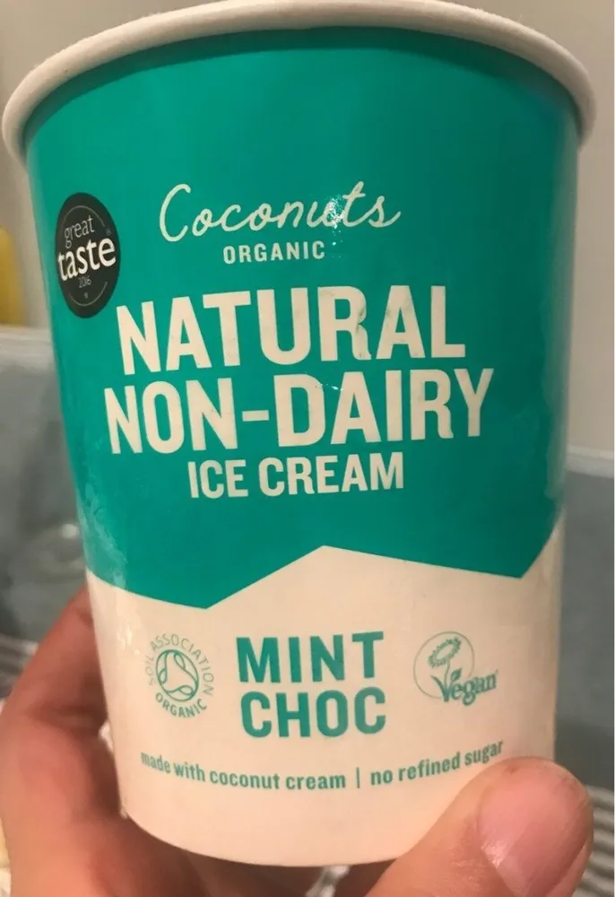 Natural non-dairy ice cream mint choc