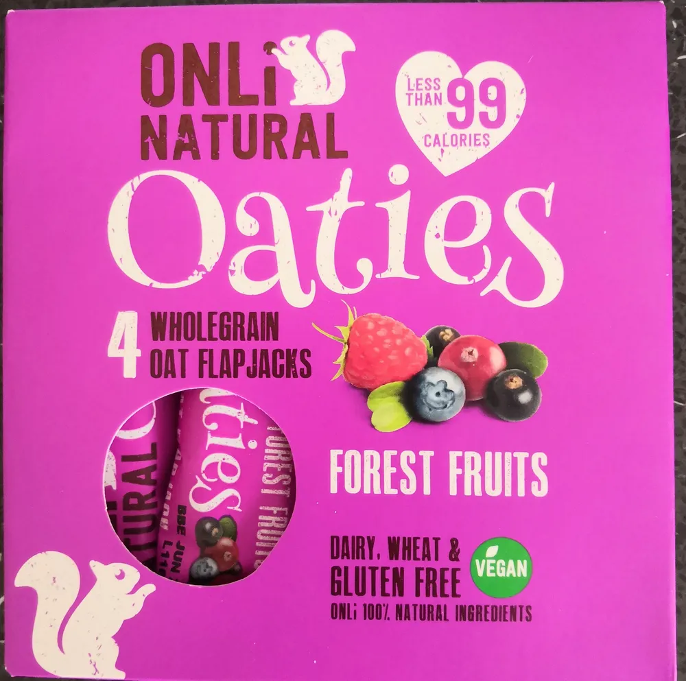oaties wholegrain oat flapjacks forest fruits
