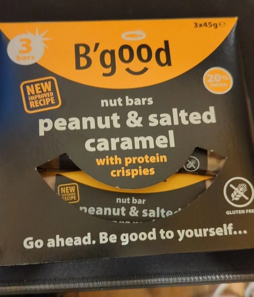 B'good Nut bars Peanut & Salted caramel