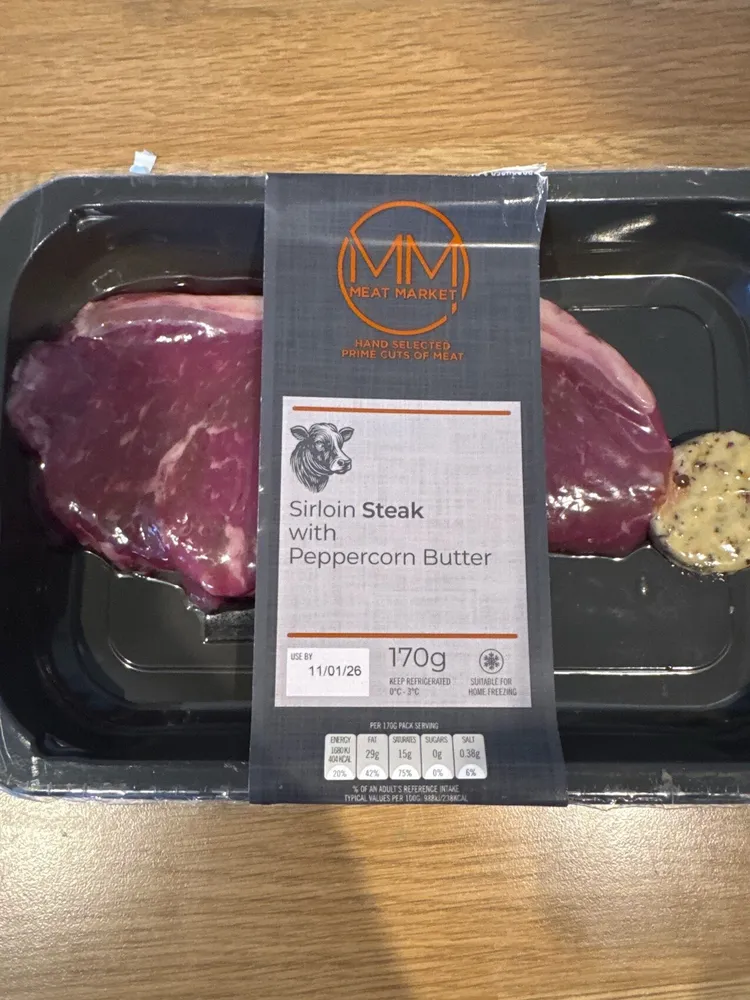 Sirloin With Peppercorn Butter