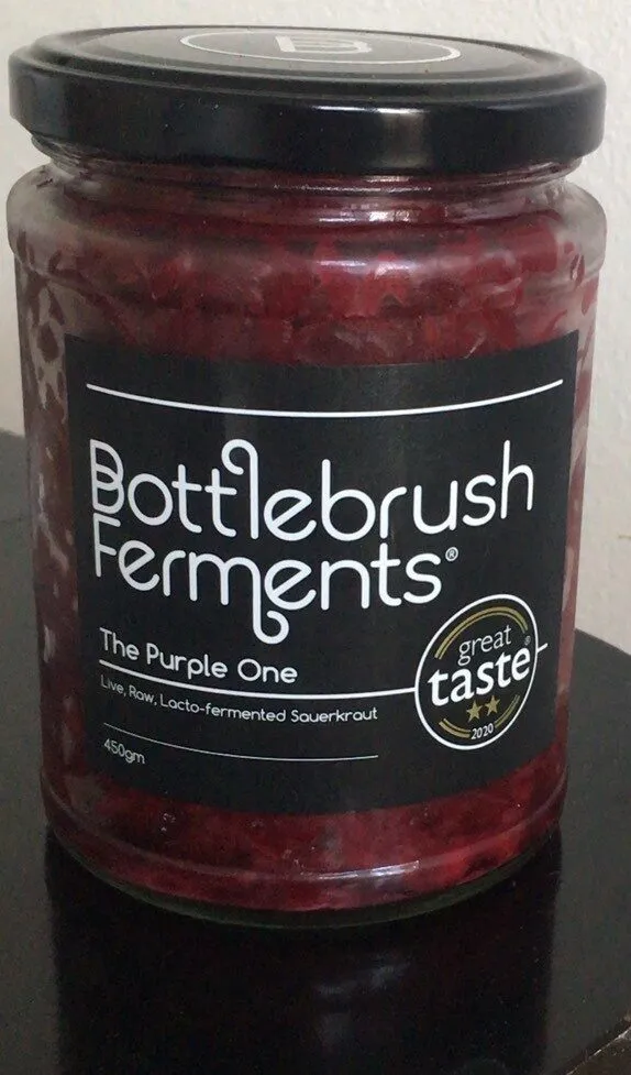 The purple one, live, raw, lacto- fermented sauerkraut