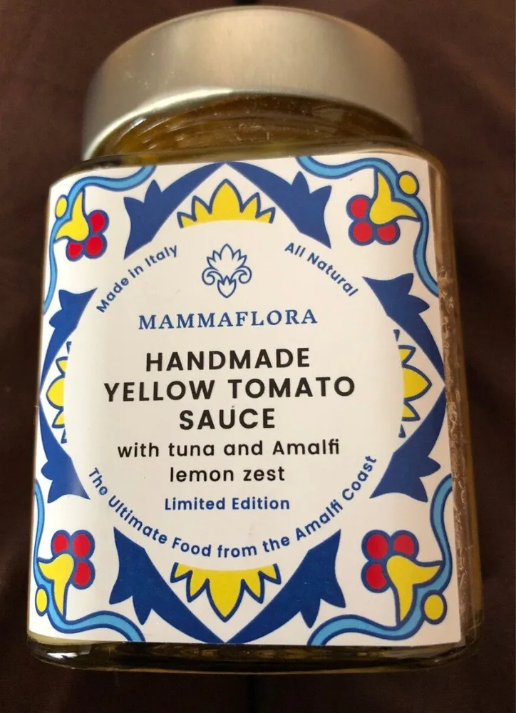 Handmade yellow tomato sauce