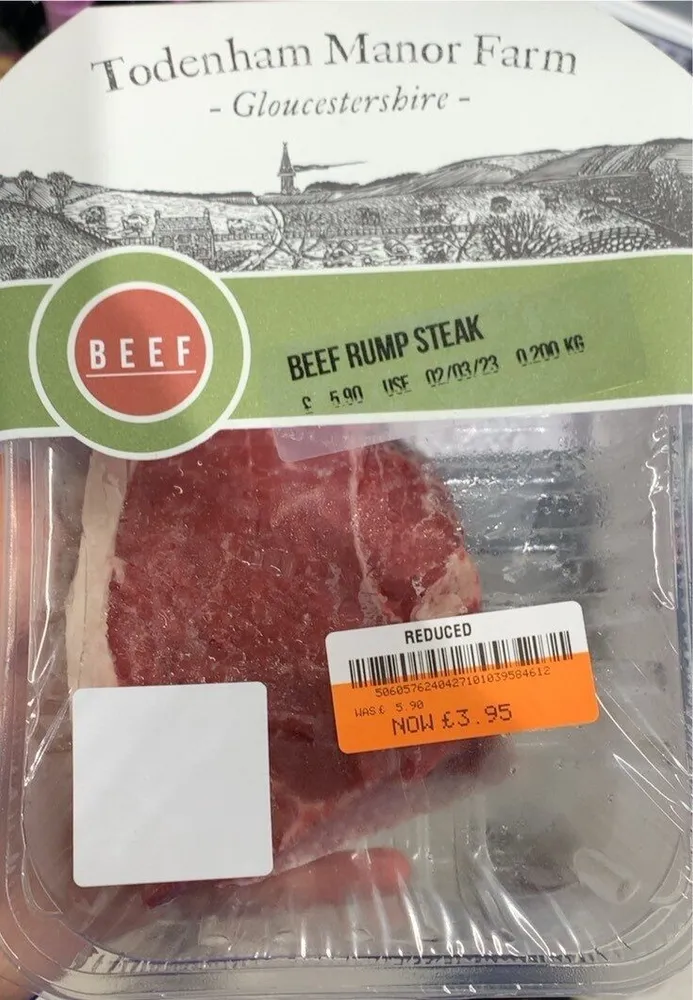Beef rump steak