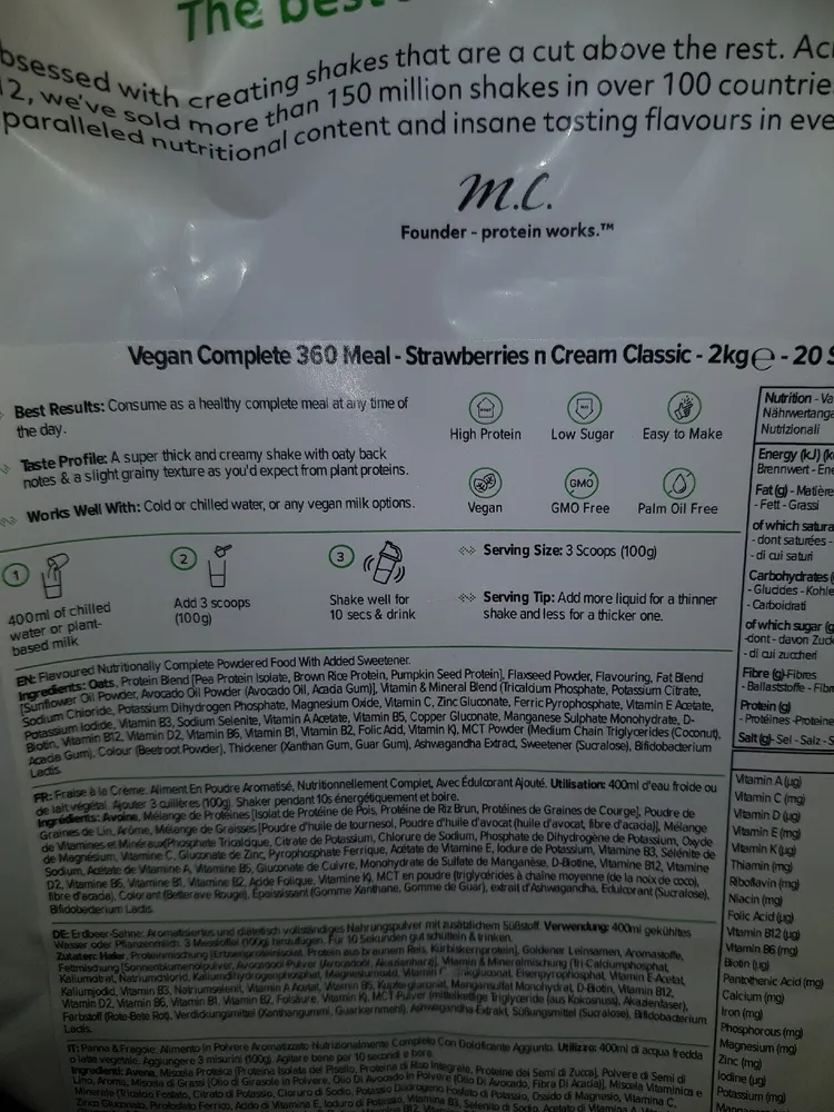 Vegan Complete 360 Meal - Strawberries n Cream Classic