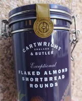 Flaked almond shortbread rounds