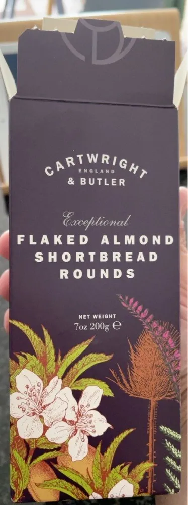 Flaked almond shortbread rounds