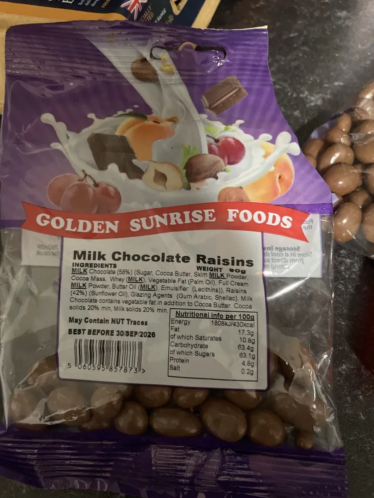 Milk Chocolate Raisins
